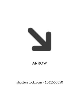 arrow icon vector. arrow sign on white background. arrow icon for web and app