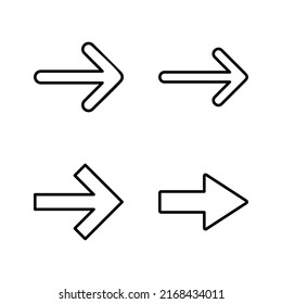 Arrow icon vector. Arrow sign and symbol for web design.