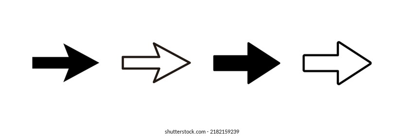Arrow icon vector. Arrow sign and symbol for web design.