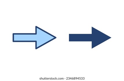 Vector de icono de flecha. Signo de flecha y símbolo para el diseño web.