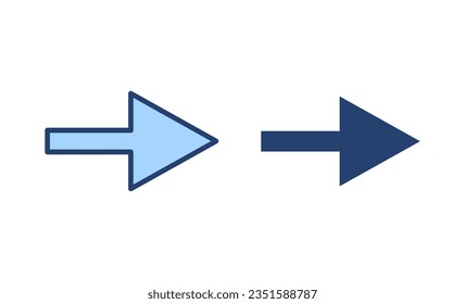 Arrow icon vector. Arrow sign and symbol for web design.