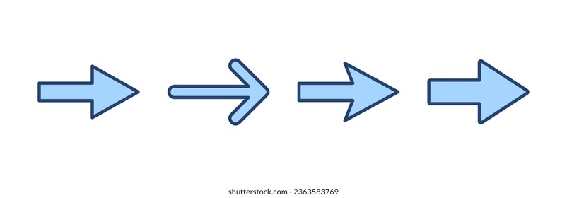 Arrow icon vector. Arrow sign and symbol for web design.