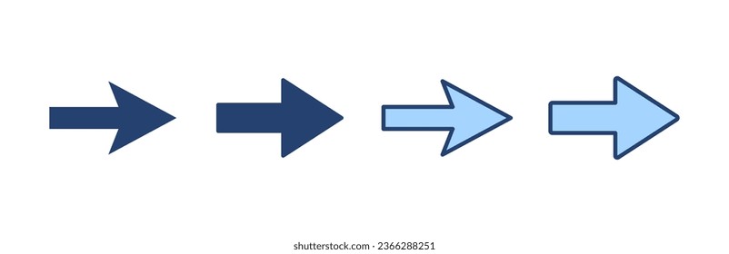Arrow icon vector. Arrow sign and symbol for web design.