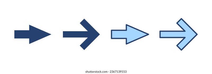Arrow icon vector. Arrow sign and symbol for web design.