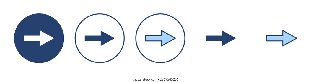 Pfeilsymbol, Vektorgrafik. Pfeilzeichen und Symbol für Webdesign.