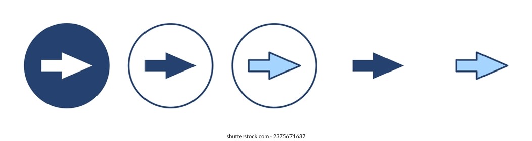 Pfeilsymbol, Vektorgrafik. Pfeilzeichen und Symbol für Webdesign.