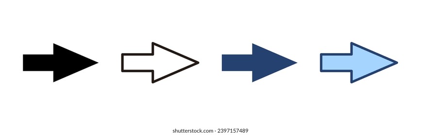Arrow icon vector. Arrow sign and symbol for web design.