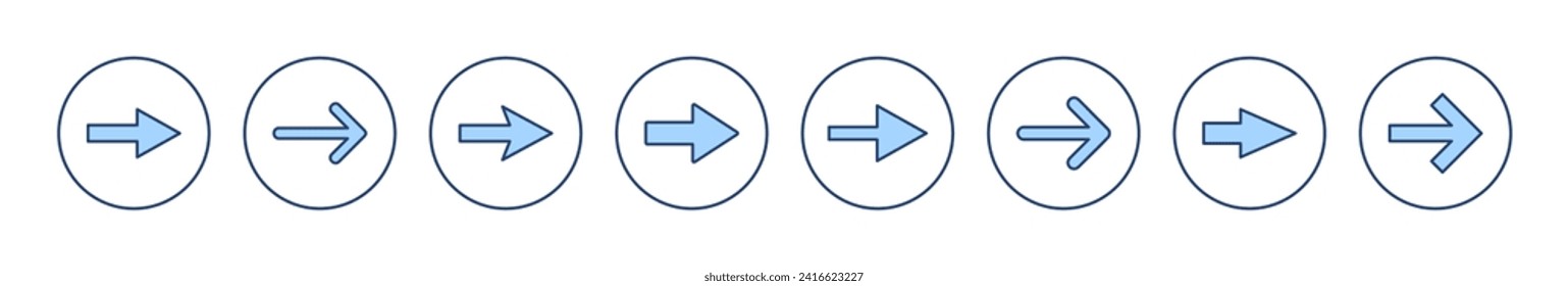 Arrow icon vector. Arrow sign and symbol for web design.