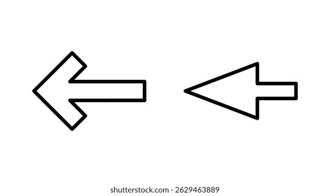 Icono de flecha Vector. Signo de flecha y símbolo de Diseño web.