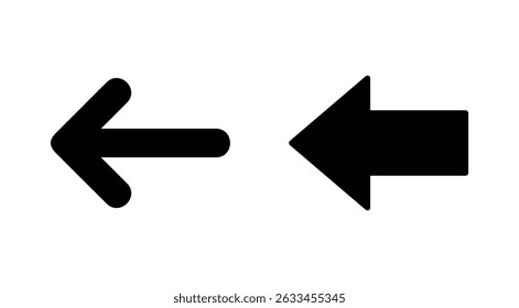 Icono de flecha Vector. Signo de flecha y símbolo de Diseño web.