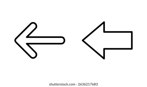Icono de flecha Vector. Signo de flecha y símbolo de Diseño web.