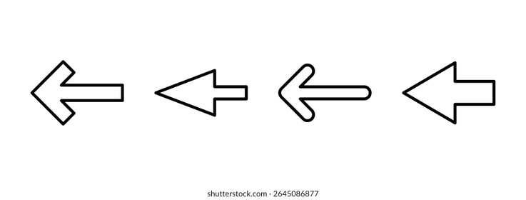 Pfeilsymbol, Vektor. Pfeilzeichen und Symbol für Webdesign.
