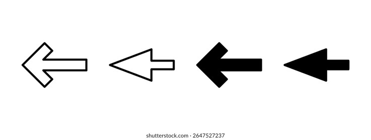 Arrow icon vector. Arrow sign and symbol for web design.