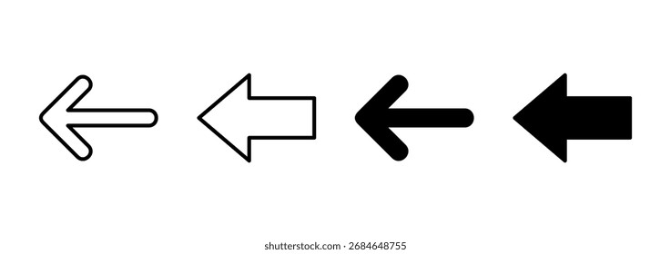 Arrow icon vector. Arrow sign and symbol for web design.