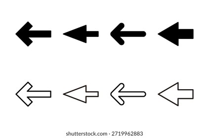 Icono de flecha Vector. Signo de flecha y símbolo de Diseño web.