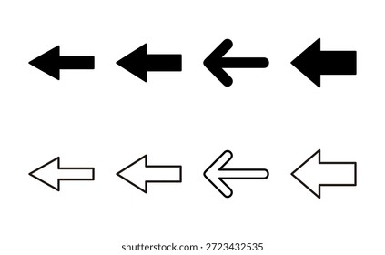 Icono de flecha Vector. Signo de flecha y símbolo de Diseño web.