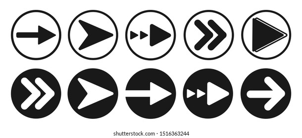 Arrow Icon Vector Sign In White Background