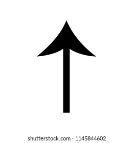 Up arrow icon vector icon. Simple element illustration. Up arrow symbol design. Can be used for web and mobile.