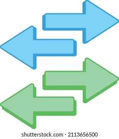Arrow icon vector. Arrow symbol. Vector collection of colored arrows.