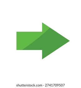 Arrow icon vector, arrow symbol, green right arrow icon flat design vector illustration, arrow clip art