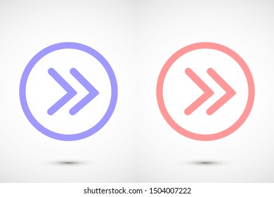 Arrow Icon Vector. Arrow Icon in symbol for your app UI. Vector illustration Undo Redo Arrow Icon. Direction arrow sign. Motion icon