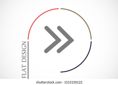 Arrow Icon Vector. Arrow Icon in symbol for your app UI. Vector illustration Undo Redo Arrow Icon. Direction arrow sign. Motion icon