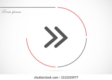 Arrow Icon Vector. Arrow Icon in symbol for your app UI. Vector illustration Undo Redo Arrow Icon. Direction arrow sign. Motion icon