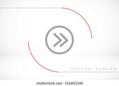 Arrow Icon Vector. Arrow Icon in symbol for your app UI. Vector illustration Undo Redo Arrow Icon. Direction arrow sign. Motion icon