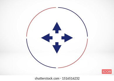 Arrow Icon Vector. Arrow Icon in symbol for your app UI. Vector illustration Undo Redo Arrow Icon. Direction arrow sign. Motion icon