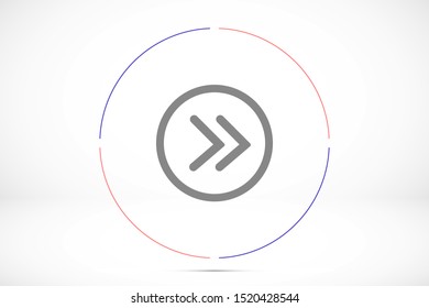 Arrow Icon Vector. Arrow Icon in symbol for your app UI. Vector illustration Undo Redo Arrow Icon. Direction arrow sign. Motion icon