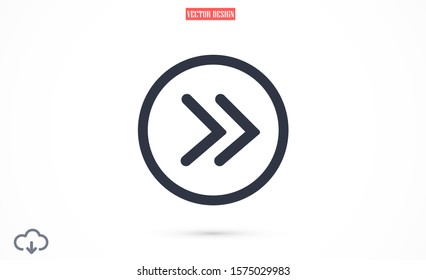 Arrow Icon Vector. Arrow Icon in symbol for your app UI. Vector illustration Undo   Redo Arrow Icon. Direction arrow sign. Motion icon