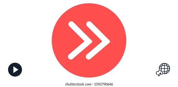 Arrow Icon Vector. Arrow Icon in symbol for your app UI. Vector illustration Undo Redo Arrow Icon. Direction arrow sign. Motion icon