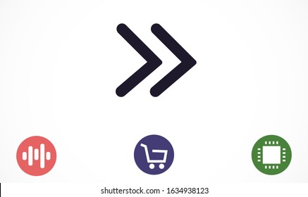 Arrow Icon Vector. Arrow Icon in symbol for your app UI. Vector illustration Undo Redo Arrow Icon. Direction arrow sign. Motion icon