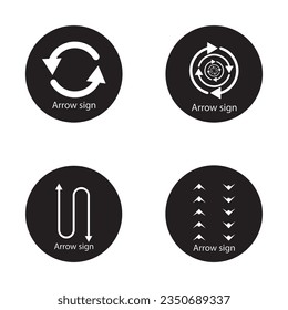 diseño del logotipo de la ilustración de la plantilla del vector de icono de flecha