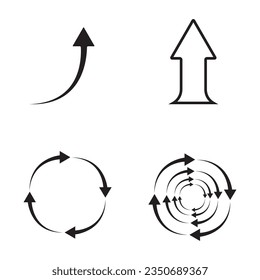 diseño del logotipo de la ilustración de la plantilla del vector de icono de flecha