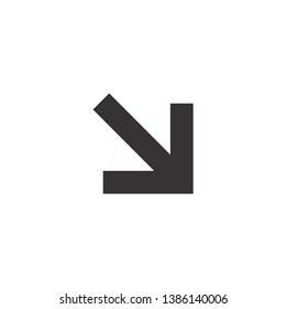 Arrow Icon Vector Template Symbol.