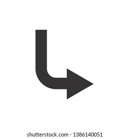Arrow Icon Vector Template Symbol.