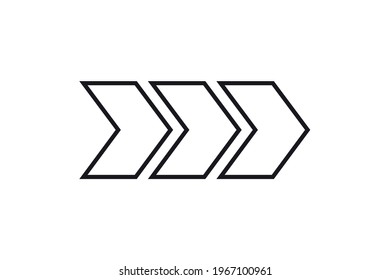  Arrow icon vector. Icon that shows the speed. Eps 10
