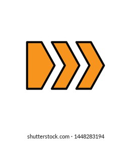 arrow icon vector trendy flat design