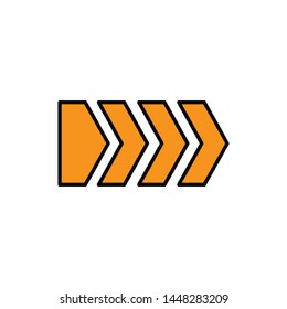 arrow icon vector trendy flat design