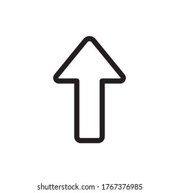 Up arrow icon vector. Upload sign