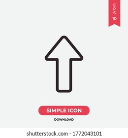 Up arrow icon vector. Upload sign