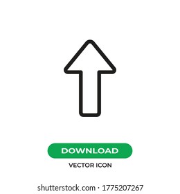 Up arrow icon vector. Upload sign