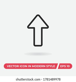 Up arrow icon vector. Upload sign