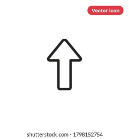Vector de icono de flecha arriba. Cargar signo