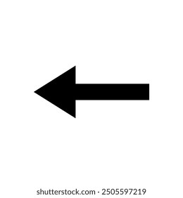 Vector de icono de flecha, ilustración de estilo de moda negra plana simple para Web y App sobre fondo blanco.. eps