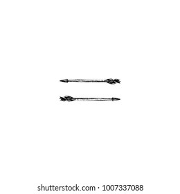 Arrow icon vintage isolated on white background