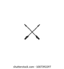 Arrow icon vintage isolated on white background