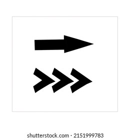 Arrow icon for website and business, black