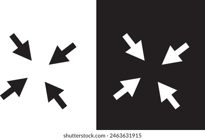 Icono de flecha y fondo blanco 
